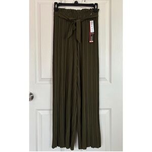 New Mix Wide Leg Paper Bag Waist Trousers